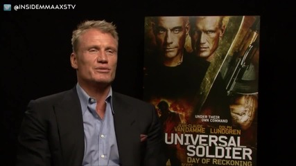 Звездата Долф Лундгрен дава интервю за филма си Универсален Войник: Ден на Разплатата (2012)