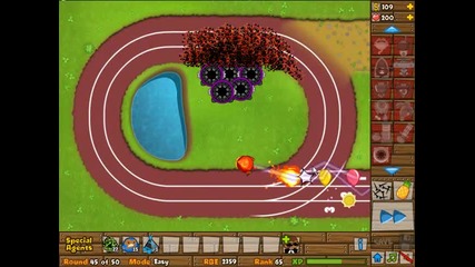 Bloons Tower Defense 5 - Sprint track - (easy mode) No Lives Lost
