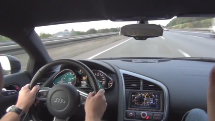 edo competition Audi R8 V10 - 0-335km-h on german highway - 1080p Hd