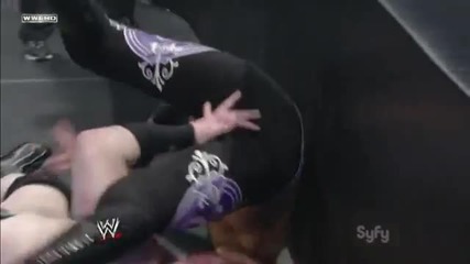 Fallaway Slam onto the Barricade - Sheamus