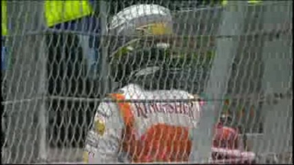 Adrian Sutil crashes 20.06.09 