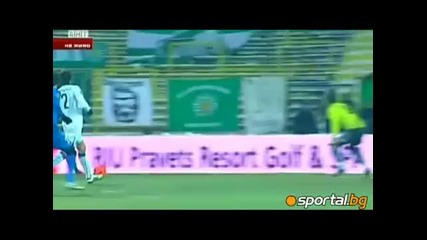 левски спортинг лисабон 1 - 0 гол на дани младенов