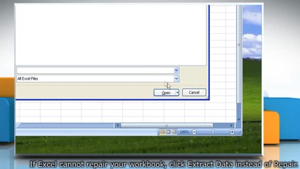 How to recover data from damaged workbooks in Microsoft® Office excel by using open and repair comma