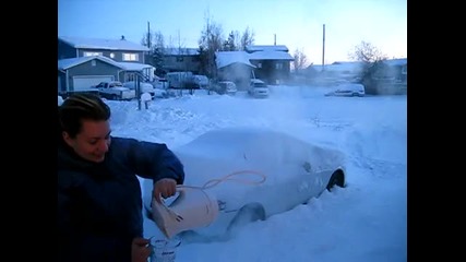 Готин номер с вряла вода в студено време! 