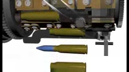 M61a1 Gatling gun анимация