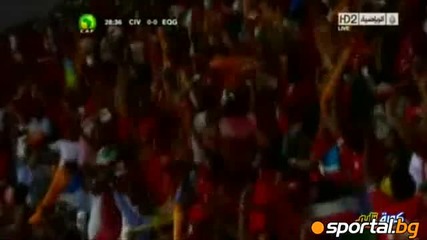 Дрогба изпуска дузпа срещу Екваториална Гвинея