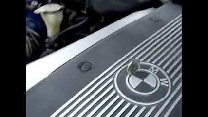 coin standing on m62 bmw 540 engine - part3 