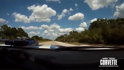 Chevrolet Corvette 1500hp running on the street