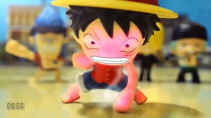 One Piece vs Dragonball Stop Motion - Luffy vs Cell