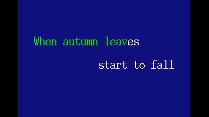 Karaoke - Nat King Cole - Autumn Leaves