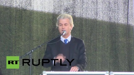 Germany: Geert Wilders addresses PEGIDA in Dresden