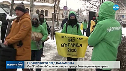Активисти на „Грийнпийс” с демонстрация пред парламента