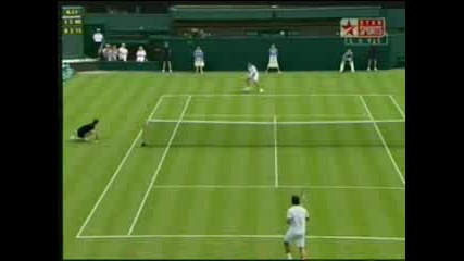 Wimbledon - Federer - Hrbaty - 6:2 Втори Сет
