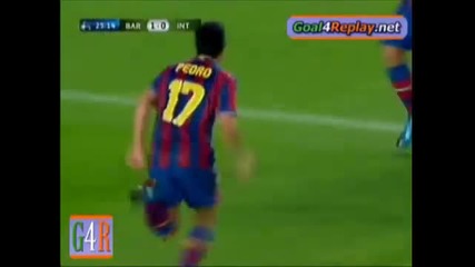 24.11.09 Барселона 2:0 Интер Педро Гол