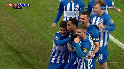 Brighton and Hove Albion with a Penalty Goal vs. Nottingham Forest