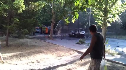 Бус с газова бутилка се взриви в град Русе