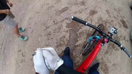 Goprocamera : Mountain Bike River Jump
