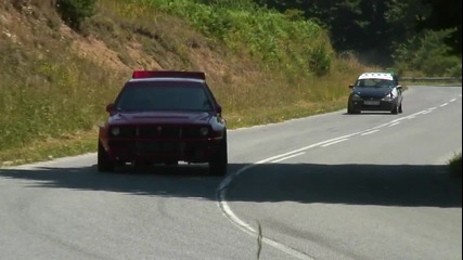 Lancia Delta Integrale отвява Opel Corsa на планинско Кюстендил 2010 