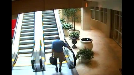 Old Man Falls on Escalator Original