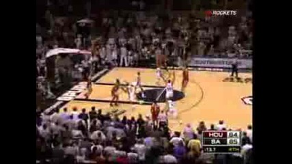 Yao Ming passes to Luis Scola twice to beat Spurs.avi