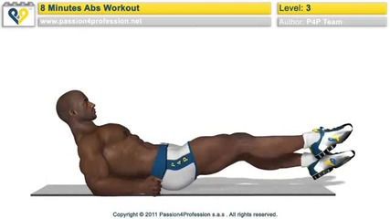 8 Min Abs Workout - Level 3 (no Music)