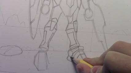 Как да нарисуваме Mecha__gundam-like_ Герой