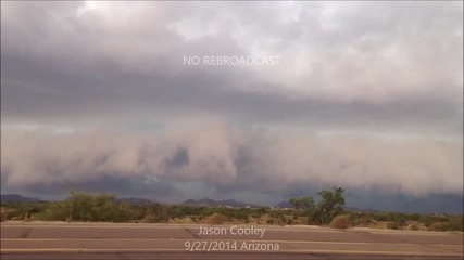 Силна буря в Финикс, Аризона 27.9.2014