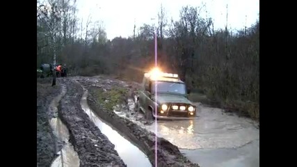 Uaz in deep mudd Rukla