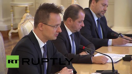 Russia: Lavrov meets with Hungarian FM Szijjarto in Moscow