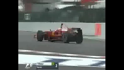 Hamilton Срещу Kimi Гран При На Белгия2008