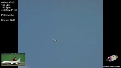 Полет с мъничък - Airbus A380 - Giant Rc Jet