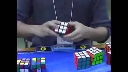 10 Rubiks Cubes in a row 236.93 Yu Nakajima 
