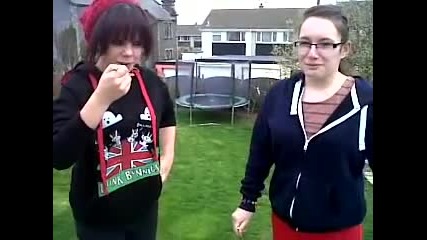 Jess&leanne; doing the cinnamon challenge_d!