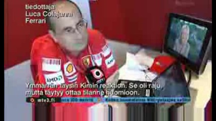 Kimi Raikkonen Hits Photographer Paul - Henri Cahier 
