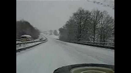 магистрала в Германия през зимата 