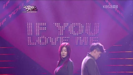 (hd) Ns Yoon G ft. Simon - If You Love Me ~ Music Bank (23.11.2012)