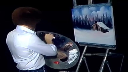 S11 Радостта на живописта с Bob Ross E02 - провинциялна хижа ღобучение в рисуване, живописღ