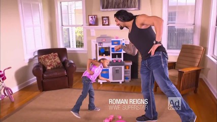 Roman Reigns 'take Time to Be a Dad Today'
