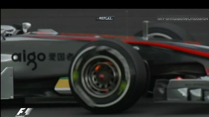 F1 Гран при на Белгия 2011 - Hamilton на забавен кадър през 2рите петъчни тренировки [hd]