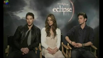 Ashley. Jackson. Kellan Talk Stunts in Eclipse
