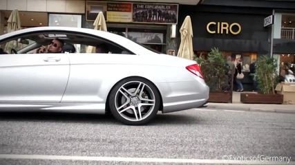 Cl 63 Amg полудя в центъра на града с изродски рев ! Hd