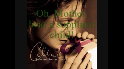 Celine Dion Ave Maria - - With Lyrics