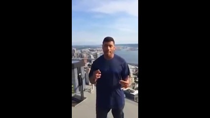 Russell Wilson Ice Bucket Challenge (nominates Disney's Mickey Mouse!)