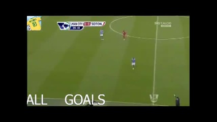 Manchester City 3:2 Southampton - всички голове 19.08.2012