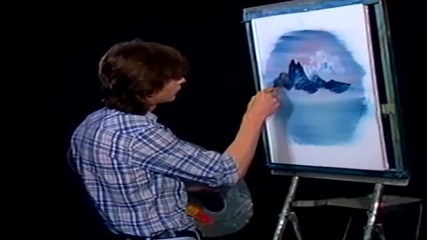 S10 Радостта на живописта с Bob Ross E09 - планина в овал ღобучение в рисуване, живописღ