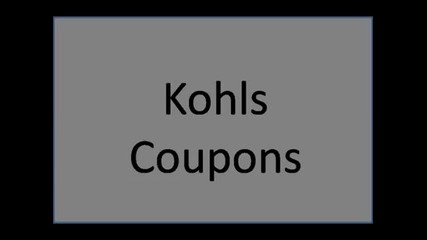 Kohls promotions