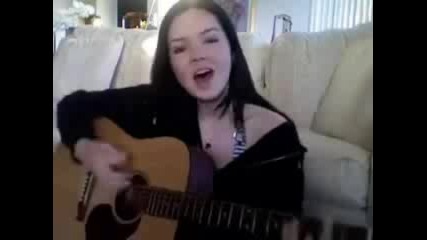 Моммиче пее Риана - Амбрела и свири на китара