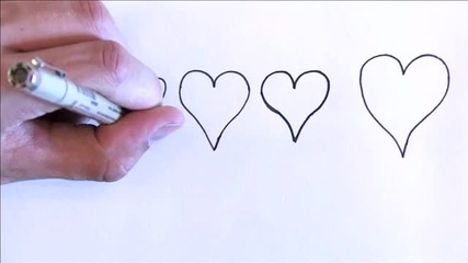 Уроци по рисуване - Как да рисуваме Сърца 