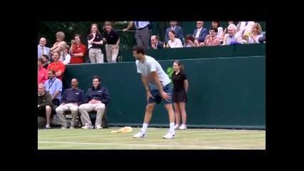 Novak Djokovic and Grigor Dimitrov imitates Maria Sharapova