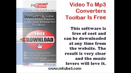 Video to mp3 converters- Youtube to mp3 audio converters